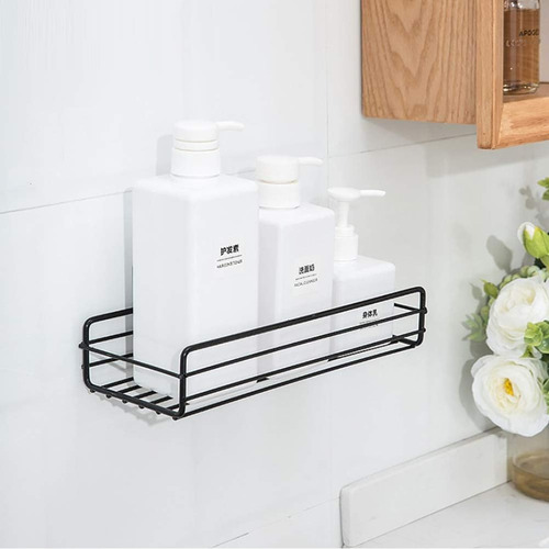 Estante De Metal Adhesivo Organizador Cocina Baño Deco