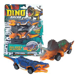 Auto Dinosaurio Juguete Set X2 Regalo Navidad 