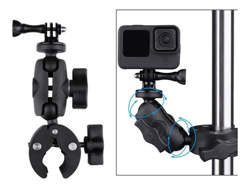 Soporte Adaptador Para Gopro Con Pinza 360 Cámaras De Acción