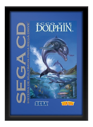 Quadro Capa Ecco The Dolphin Sega Cd Tectoy 33x45cm
