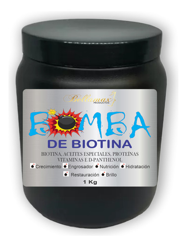 Mascara Capilar Bomba De Biotina Bellamax 1kg