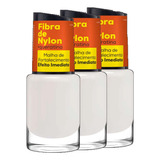 Kit 3un Esmaltes Fortalecimento De Unhas 10ml - Cora