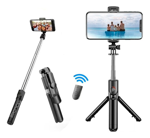 Trípode Con Monopod Integrado Control Bluetooh Palo Selfie