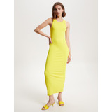 Vestido Maxi  Ajustado Mujer Tommy Hilfiger Amarillo