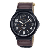 Reloj Casio Mw-240b-5b Resina Juvenil Negro