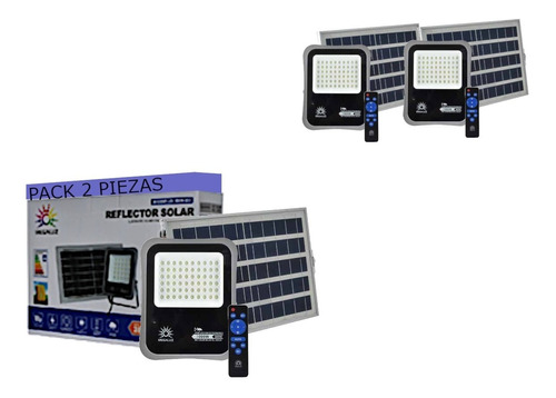 Reflector Led 30w/300w Panel Solar Exteriores Ip66 2 Piezas
