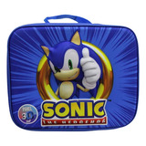 Lonchera Térmica Infantil Sonic 3d Relieve Azul