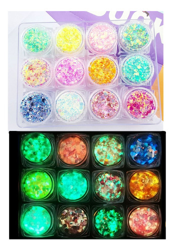 Disfraz De Halloween Cara Glitter Lentejuelas, 12 Colores