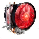 Cooler Duplo Cpu Dual Fan Pc Intel 775 1151 1155 Amd Am3 Am4 Led Vermelho