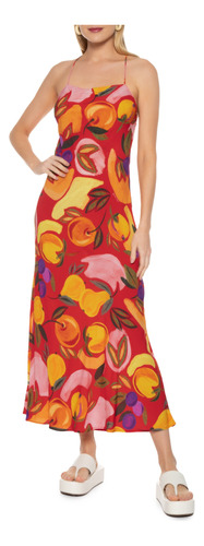 Vestido Midi Estampado Vento De Fruta - Farm