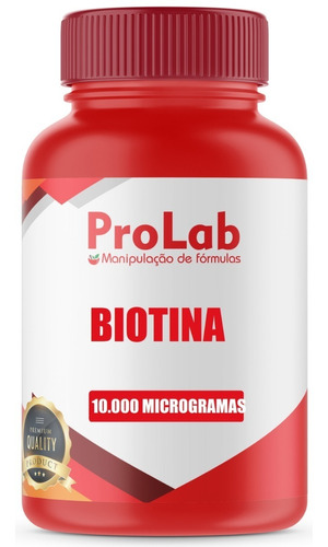Biotina 10.000 Mcg Com 100 Cápsulas - Autêntica