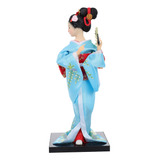 Adornos Japoneses Con Forma De Estatua De Niña Tipo Kimono,