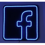 Letreiro Neon Led Logo Facebook