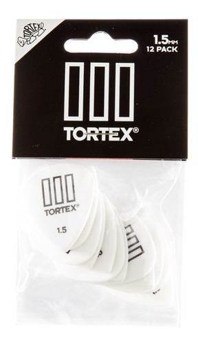 12 Plumillas Dunlop Tortex Tiii 1.50 462p1.50 Color Blanco