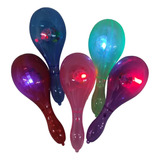 Maracas Luminosa Luz Led Con Sonido Pack X8 Cotillón Carioca