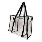 Kit Com 3 Bolsas Sacolas Em Pvc Transparente Grandes