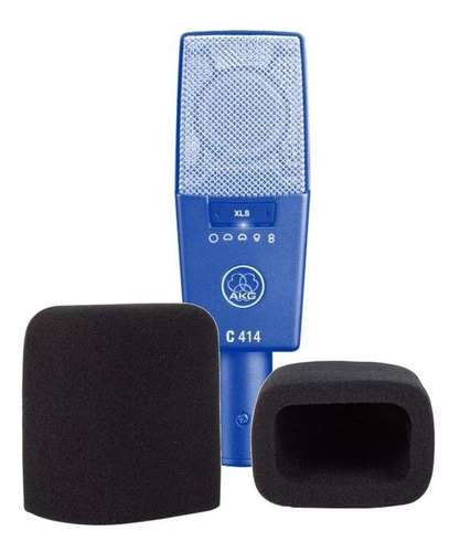 Filtro Pop Espuma Para Microfone Condensador Akg C414,c214 Cor Preto