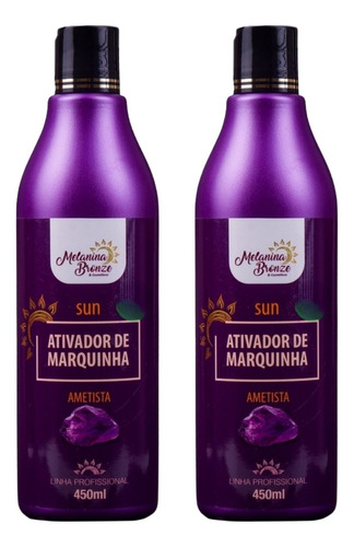 Kit 2 Ativador De Marquinha Ametista Melanina Bronze 450ml