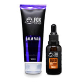 2 Óleo De Barba Fox For Men + 2 Balm Para Barba E Bigode 