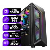 Pc Gamer Intel I7, 8gb, Placa Video Gt 730 2gb, Ssd 120gb