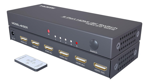 Hdmi Switch 5 In 1 Out - 4k Hdmi Selector Box With Remote