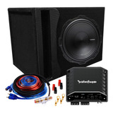 Combo Cajon Subwoofer 12 Rockford Punch Potencia Y Cables