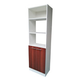 Mueble Microhondas + Electrico Puertas Chcocolate 180x55x35