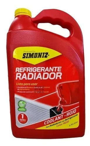 Liquido Refrigerante Radiador Oxido Corrosión Simoniz Galón 