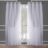 Cortinas Blackout De Doble Capa De Gasa 264cm*213cm 2paneles