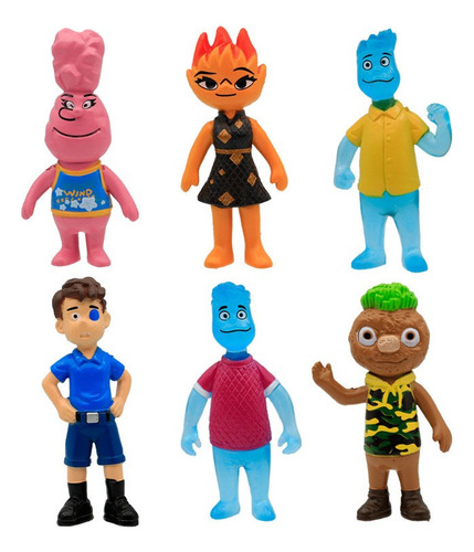 6pcs Elemental Acción Figura Modelo Niños Juguete Regalo .