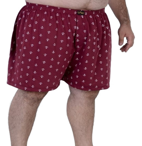 Samba Canção Cueca Shorts De Dormir Em Malha Fria Plus Size 