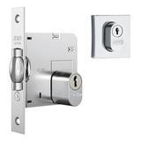 Fechadura Rolete 1005 Porta Pivotante Inox Quadrada Stam