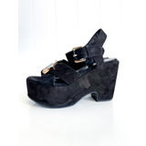 Zapatos Con Plataforma De Gamuza Jazmin Chebar Talle 39