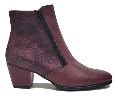 Botas De Vestir 2 Cierres Cuero Mujer Invierno 2019 Art 410