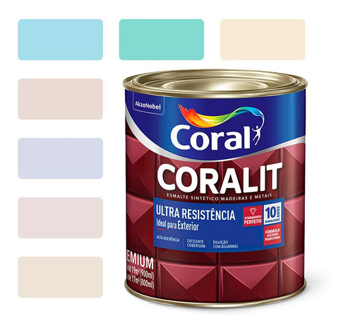 Tinta Para Ferro E Metais Esmalte Coralit Várias Cores 800m