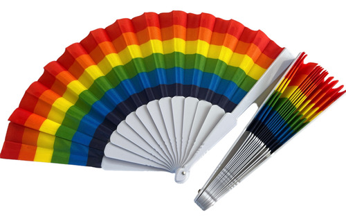 12 Abanico Arcoiris Pride Orgullo  Gay Desfile Lgbt 