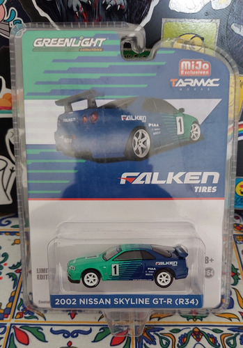 Greenlight 2002 Nissan Skyline Gtr R34 Falken Tires