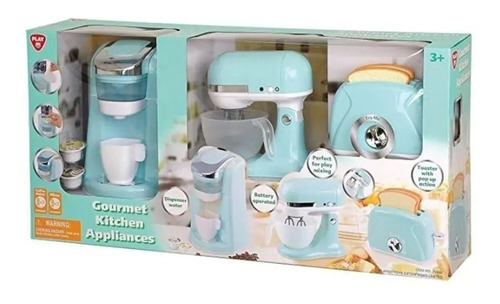 Kit Cafetera Batidora Tostadora Cocina De Juguete Para Niños