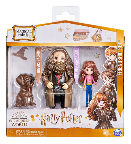 Set Muñecos Mini Harry Potter Hermione & Hagrid