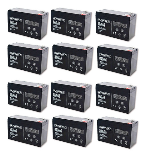 12 Piezas De Ds1290 Duravolt, 12v 9ah 