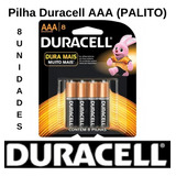 Pilha Duracell (palito) Aaa Alcalina C/8 Unidades