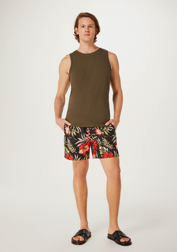 Shorts Praia Masculino Regular Estampado Hering