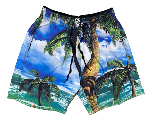 2 Shorts Praia Bermuda Masculino Short Tactel Curto Geek Ner