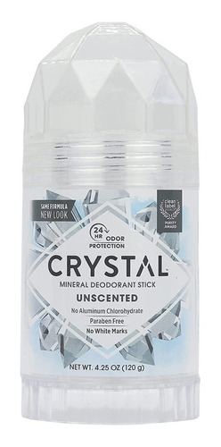 Crystal Desodorante Stick Unscented Mineral Sin Aroma 120g Fragancia Neutral
