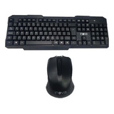 Teclado E Mouse Sem Fio 2.4g Inova Preto