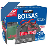 Bolsas Plástico Negra Basura Contenedor 124 Lt 90 Piezas 