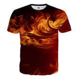 Yajooey Camisetas Unisex Con Estampado De Fuego En 3d, Noved