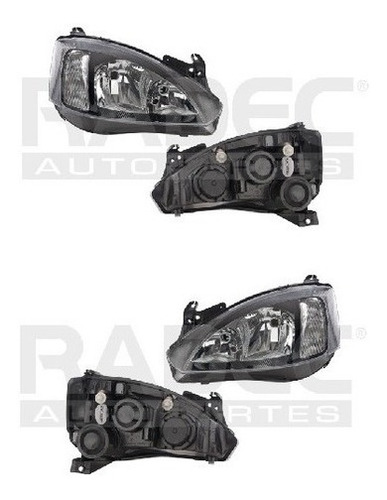 Par Juego Faros Chev Corsa / Tornado 2008 - 2011 F/negro Qwe