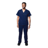 Uniforme Quirúrgico/pijama Para Hombre Stretch Blanco/azul