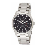 5 Automaticblack Dial Stainless Steel Mens Watch Snzg13k1